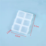 elvesmall 1pcs Plastic 6/815 Storage boxes Slots Adjustable packaging transparent Tool Case Craft Organizer box jewelry accessories