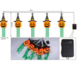 elvesmall 5pcs LED Halloween Pumpkin Outdoor Light Battery Power Horror Grimace Glowing Party Props Halloween Decoration