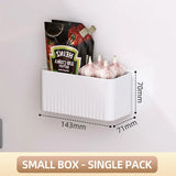 elvesmall  Kitchen Cabinet Door Storage Box Cling Film Holder Wall Mounted Basket Artifact Tool Household Sundries Collection Organizer Box