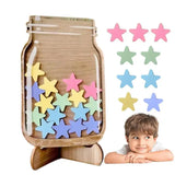 elvesmall 1 Piece-Kids Reward Jar With Star Classroom Reward Jar With 25pcs Tokens Chore Chart Gifts For Kids Birthday Gift