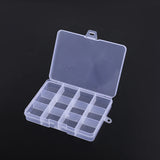 elvesmall 28 Grid Rectangle Plastic Jewelry Box Compartment Storage Box Case Jewelry Earring Bead Craft Display Container Organizer