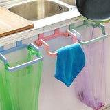elvesmall Trash Rack Storage Garbage Bag Holder Cupboard Door Back Kitchen Garbage Rubbish Bag Cabinet Hanging Trash Rack Kitchen Orgnizer