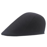 elvesmall Cotton Newsboy Caps Autumn Winter Beret Male Horn Retro Solid Peaked Cap Forward Hat For Men Protection Elasticity Peaky Blinder