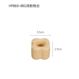 elvesmall Ceramic Candle Holder Pillar Candlesticks Holder for Centerpieces Wedding Decorations Flower Shape Minimal Candle Stick Holder