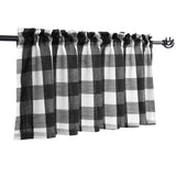 elvesmall Checkered curtains, kitchen curtains    132x38cm   1pcs     68x60cm    68x91cm   2pcs