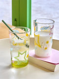 elvesmall  -  Korean Style Pink Girl Heart Star Glass Simple Household Heat-resistant Single-layer Breakfast Milk Cup for Friends Ins Gift Cup