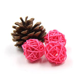 elvesmall 10PCS 3/4/5CM Round Shape Mutil Colors Rattan Ball Sepak Takraw For Christmas Birthday Party & Home Wedding Party Decoration