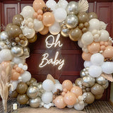 elvesmall Orange Brown Balloons Garland Arch Kit Birthday Party Decor Kids Girl Wedding Birthday Party Supplies Baby Shower Decor Ballon