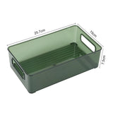 elvesmall Transparent ABS Storage Boxes Cosmetics Storage Basket Odorless Student Stationery Office Desktop Finishing Storage Box Organize