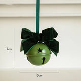 elvesmall Christmas Tree Bell Hanging Pendant Jingle Bell Painted Bells Christmas Tree Door Wall Hanging Bell Decor Christmas Gift
