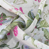 elvesmall Stitching Floral Sheer Curtain for Living Room Rustic Voile Drape Small Window Door Kitchen Grommet Ring #E