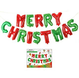 elvesmall Christmas 16 Inch Letter Aluminum Foil Balloons, Merry Christmas Decoration and Decoration Balloons