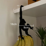 elvesmall New Kitchen Wall Door Metal Hook Key Hanger Cat Tail Monkey Shaped Decor Holder Clothes Storage Rack Seamless Hook Tool