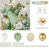 elvesmall  Avocado Green Macaron Balloon Garland Arch Wedding Birthday Party Decor Kids Birthday Wedding Supplies Latex Ballon Baby Shower