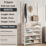 elvesmall Floor Shoe and Hat Rack Strong Load-bearing Clothes Hat Coats Shoes  Living Room Organizer Bedroom Hanger Cabinet Storage Rack