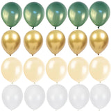 elvesmall 40pcs Green Balloons Set Chrome Metallic Confetti Ballon Jungle Safari Animal Birthday Party Decoration Wedding Balloon Garland