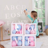 elvesmall A-Z 26 Letter Tags DIY For Balloons Box Letter Paster Happy Birthday First 1st Baby Shower Party Decorations Supplies