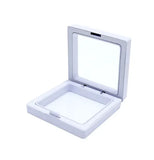elvesmall 5/10PCS Jewelry Storage Box 3D Packaging Case Gemstone Floating Frame Membrane Ring Coin Display Case Necklace Display Holder