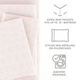 elvesmall  Pink Classic in  Pattern 4 Piece Bed Sheet Set, California King,  Bedding  Comforter  s   Luxury