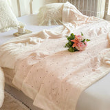 elvesmall Cute Teddy Bear Print Blanket Autumn Winter Ultra Soft Warm Bed Blankets for Home Sofa Couch Camping Travel Throw Blanket