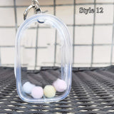 elvesmall Jewelry Organizer Transparent Storage Box Pouch Mystery Box Keychain Bag Storage Case Thicken Wallet Cute Doll Bag Organization