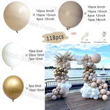 elvesmall  Doubled Cream Peach Boho Balloons Garland Wedding Engagement Decoration Balloon Rose Nude Ballon Arch Global Birthday Decor