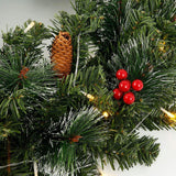 elvesmall Christmas Red Berry Decoration Rattan 1.8m Fireplace Cabinet Dining Room Decoration Strip Berry Vine For Christmas Thanksgiving