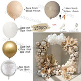 elvesmall  Doubled Cream Peach Boho Balloons Garland Wedding Engagement Decoration Balloon Rose Nude Ballon Arch Global Birthday Decor