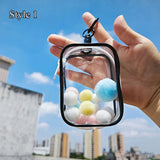 elvesmall Jewelry Organizer Transparent Storage Box Pouch Mystery Box Keychain Bag Storage Case Thicken Wallet Cute Doll Bag Organization