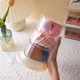 elvesmall Makeup Brush Storage Box, Transparent Acrylic Multi-layer Storage Box, Suitable for Dressing Table Rotatable Desktop Storage Box