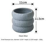elvesmall  Nordic cement pot simple personality creative literary green plant succulent pot vase home room decoration gardening supplies