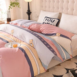 elvesmall Black Buffalo Plaid Cotton Duvet Cover Love Printed Reversible Comforter Covers Only, White Checkered Geometric Nordic Bedding