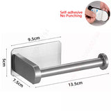 elvesmall Adhesive Toilet Paper Holder Wall Mount For Bathroom Kitchen Silver Gold Black Towel Storage Stand Stainless Steel Tissue Rack