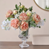 elvesmall  French Light Luxury Thick Crystal Glass Vase Bud Flower High Foot Series Fruit Bowl Fruit Bucket Fireworks Utensils Decoration