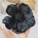 elvesmall 10PCS/Lot 10CM Large Handmade Chiffon Fabric Artificial Flower For Wedding Dress Clothing Hats Headdress Decoration DIY