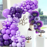 elvesmall Purple Gold Balloon Garland Arch Kit Birthday Party Decor Girl Baby Shower Latex Ballon Chain Wedding Party Decorations