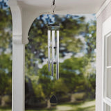 elvesmall Wind Chimes Chrome Metal Outdoor Wind Chime Home Decoration Wall Hanging Decor Crafts Garden