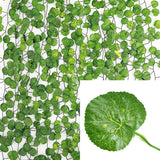 elvesmall  Artificial Green Ivy Leaf Rattan Creeper Leaves Vine Hanging Garland DIY Fake Flowers Plants for Garden Wedding Party Home Decor