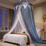 elvesmall Single Door Three Doors Dome Mosquito Net Fully Wrapped Suspended Ceiling Mosquito Net Large Space Princess Style Bed Netting