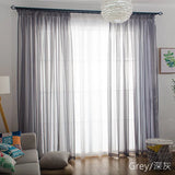 elvesmall Free Customization Sheer Tulle Curtains Shading Heat Insulation Pure Color Rod Pocket for Bedroom Living Room Voile Window