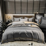 elvesmall Egyptian Cotton Bedding Set Embroidery Duvet Cover Set Quilt Cover Fitted/Flat Sheet Pillowcase Luxury Home Textiles Bedspreads