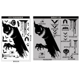 elvesmall Halloween Giant Ghost Monster Ghost Shadow Window Sticker Witch Death Bat Skeleton Helloween Party Decor Electrostatic Sticker