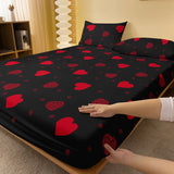 elvesmall Four Seasons Men and Women Simple Fashion Love Print Sanded Bedspread Home Bedroom Hotel