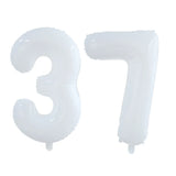 elvesmall 2pcs 30/40inch Giant White Number Balloon 16 18 25 30 40 50 Foil Balloons Birthday Wedding Baby Shower Decoration Figures Globos