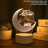 elvesmall Eid Mubarak Decor Ornament Light Eid Kareem Ramadan Decor for Home Ramadan Mubarak Eid Al Adha Islamic Muslim Party Decor