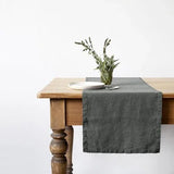 elvesmall  100% Pure Linen Table Runner Elegant Solid Colour Event Party Supplies Fabric Decor Placemat for Holiday Wedding Christmas Doily