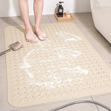 elvesmall Healthy Non-toxic Large Bath Mat Safety Non-slip Suction Cup Bathroom Shower Mat Foot Massage Bath Rug Eco-Friendly Bath Mats