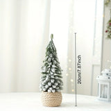elvesmall Mini Christmas Tree Artificial Small Snow Pine Xmas Tree Decorations New Year Party Ornaments Gifts Home Table Decor