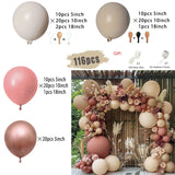 elvesmall Boho Dusty Retro Pink Balloons Garland Arch Kit Bride Wedding Birthday Party Decoration Girls Baby Shower Rose Gold Ballon Chain