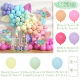 elvesmall 107pcs Macaron Color Balloon Garland Arch Kit Wedding Birthday Party Decor Ballon 1st Birthday Kids Baby Shower Latex Baloons